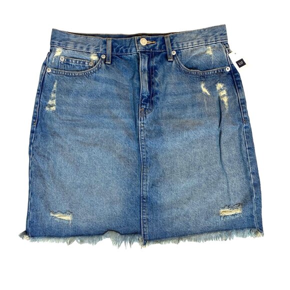 GAP 5-POCKET PENCIL SKIRT DISTRESSED SIZE 29T NEW WITH TAG - Picture 1 of 4